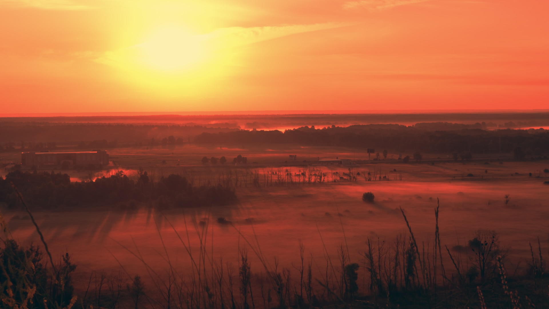 日出时温暖的风景视频的预览图