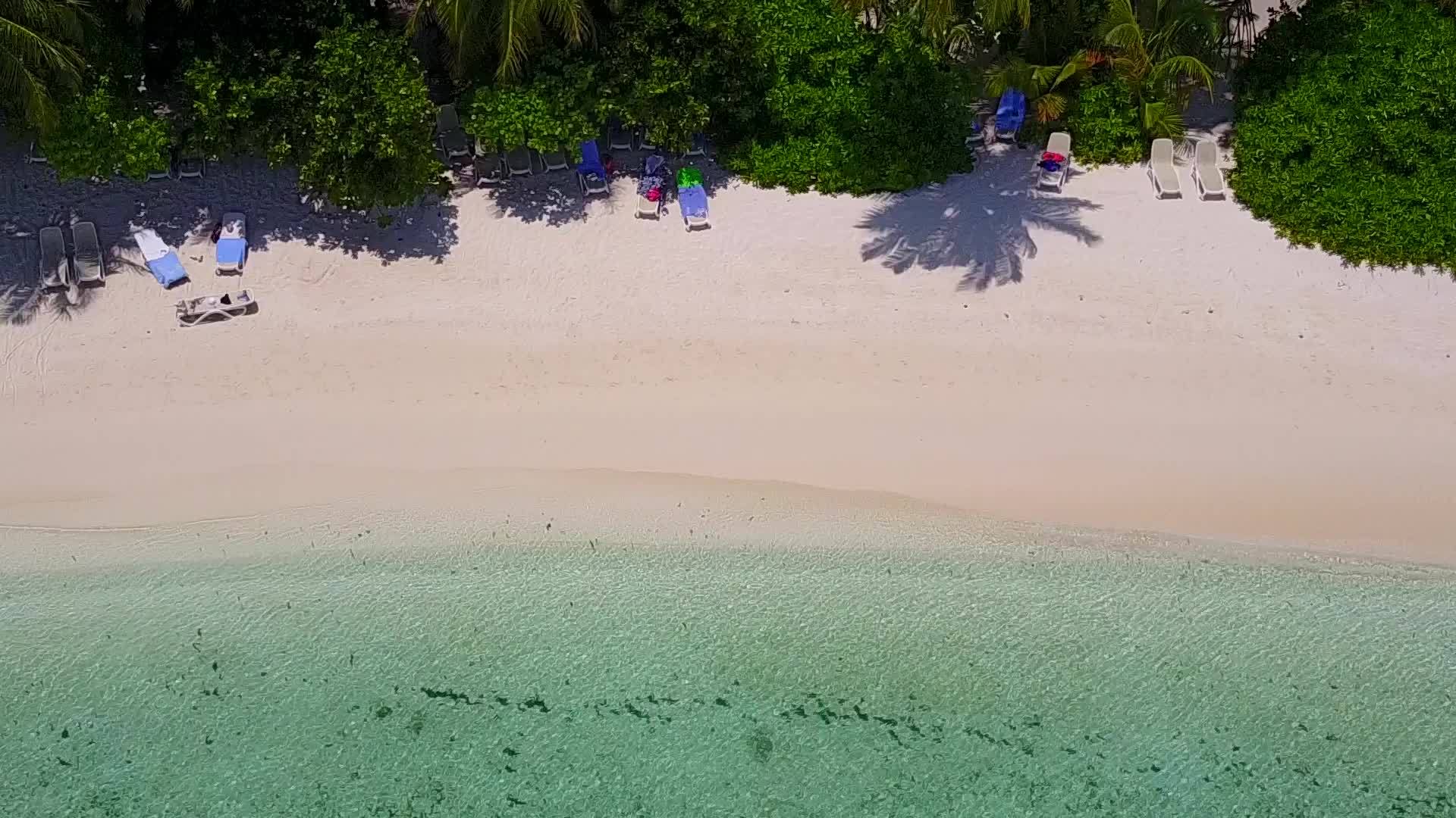 日落前浅海白沙背景外国海滩之旅温暖旅游视频的预览图