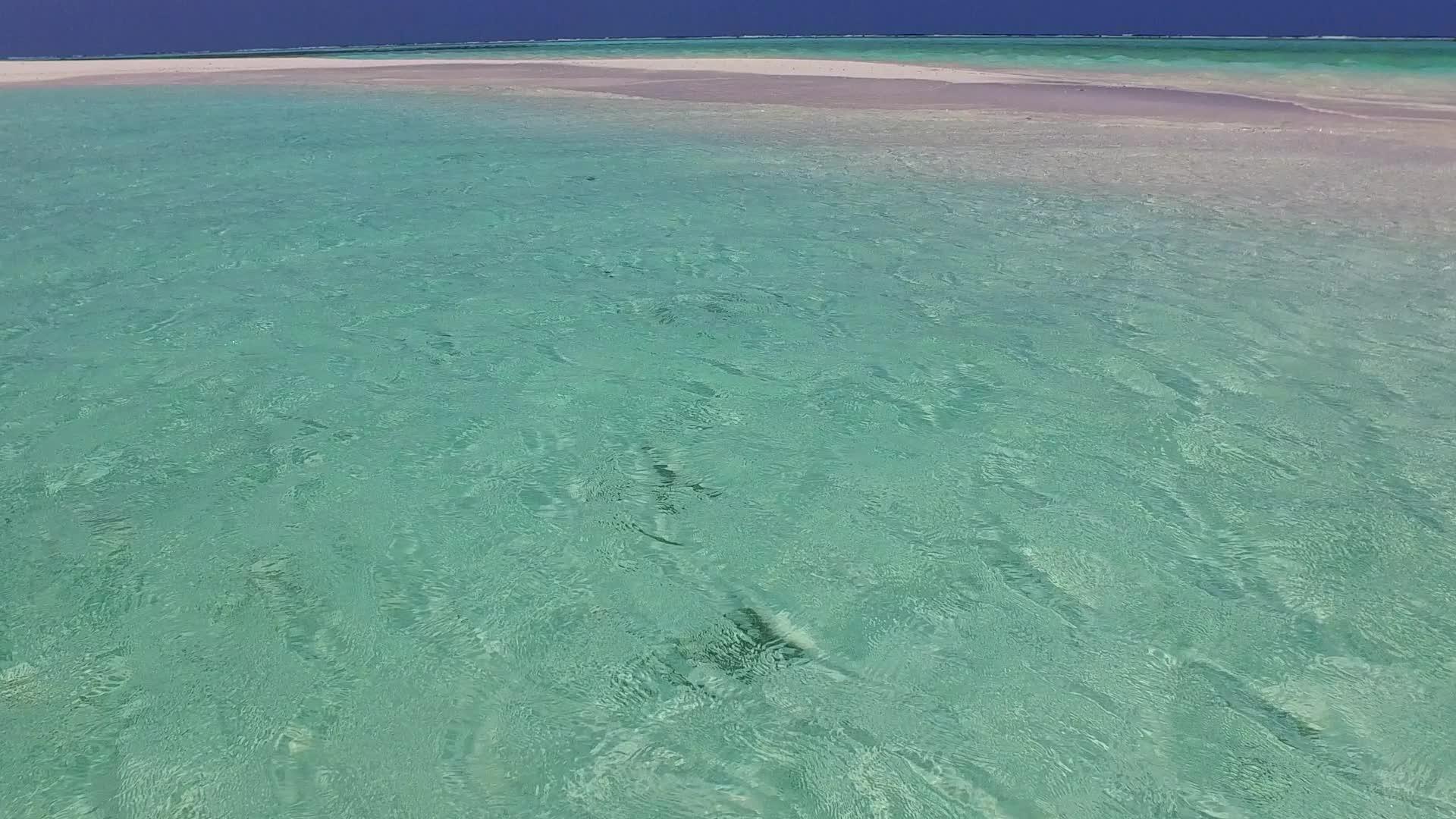 在海浪附近有白色的沙沙背景的奇怪岛屿海滩视频的预览图