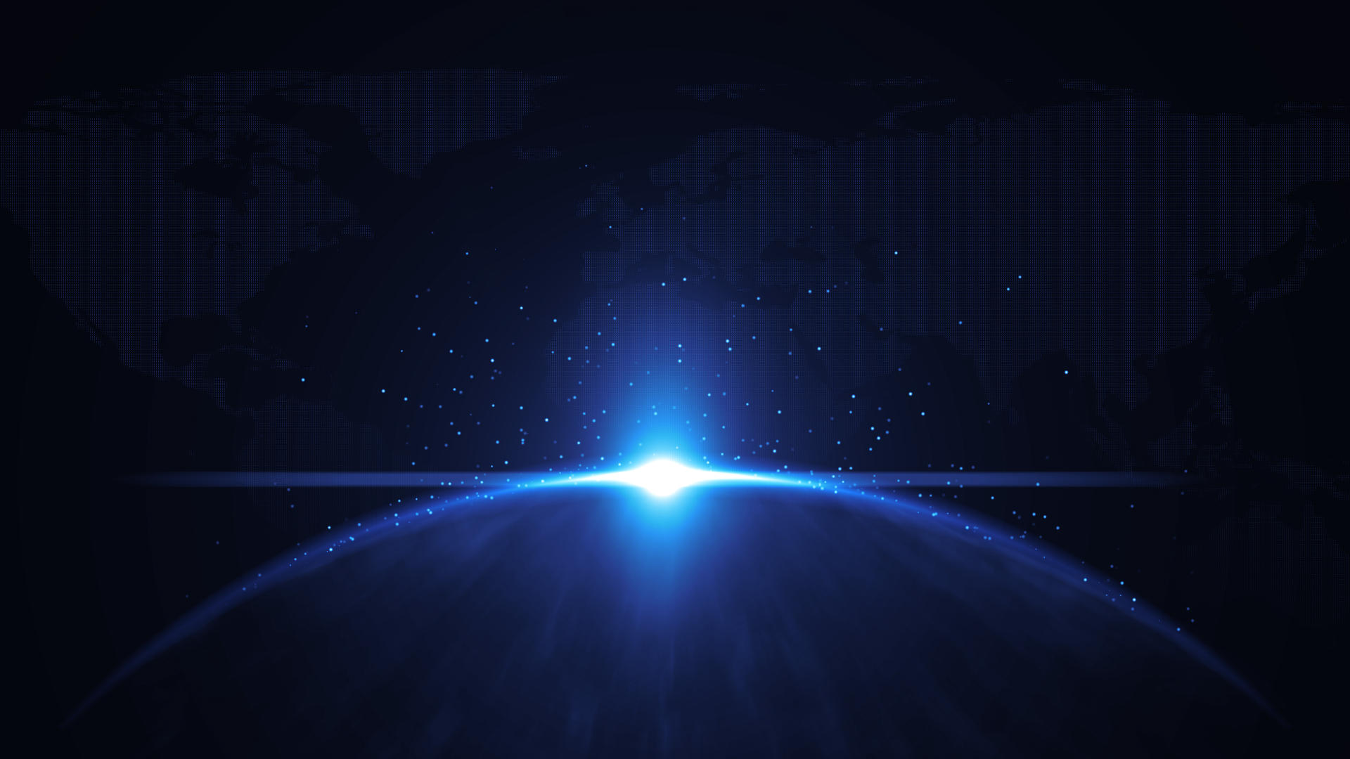蓝色科技感星球光效背景视频的预览图