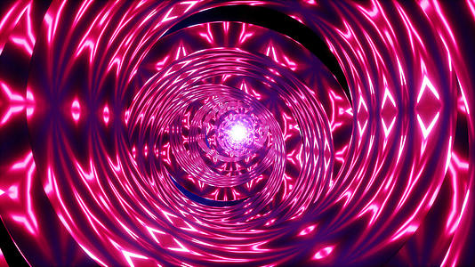 4K动感霓虹灯隧道穿梭背景素材视频的预览图