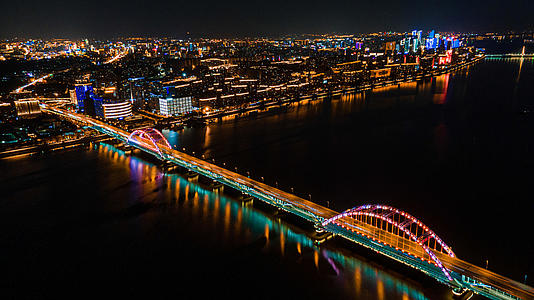 4K航拍震撼延时杭州城市大景复兴大桥视频的预览图
