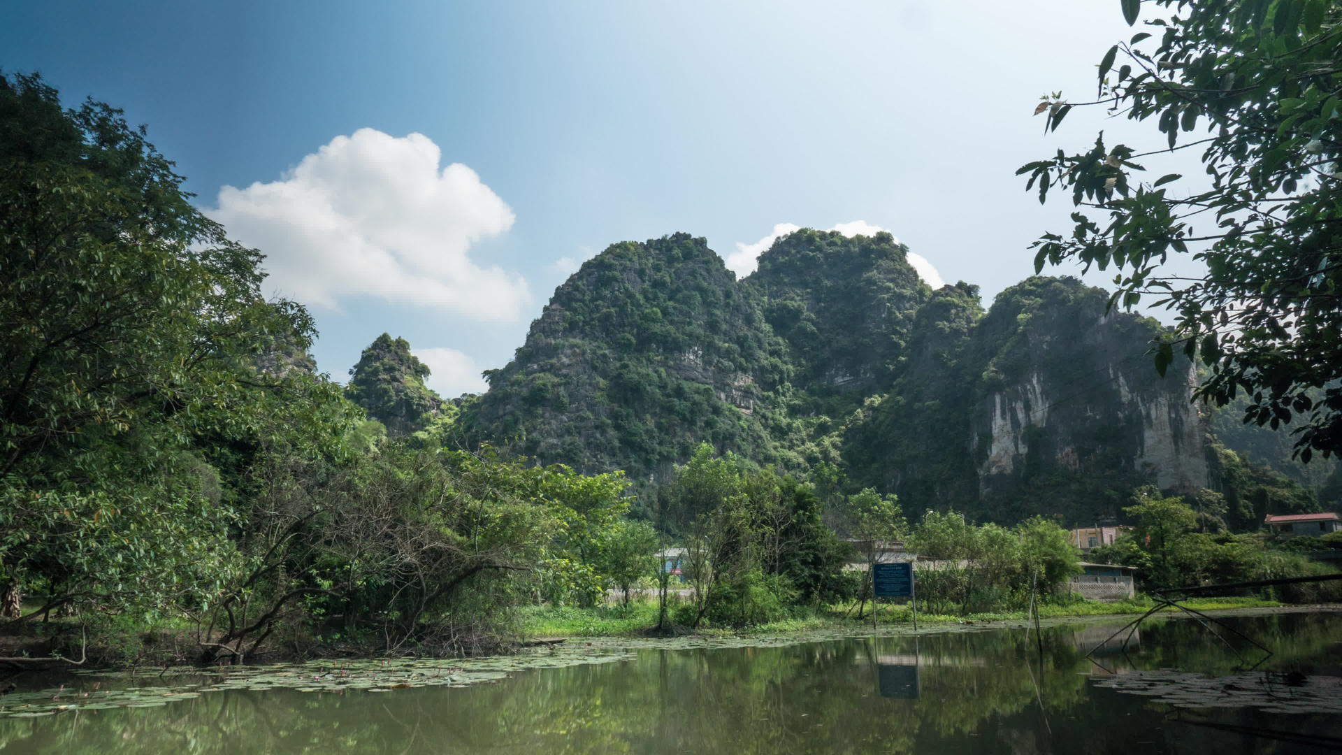 vietnam时间折叠河景观视图视频的预览图