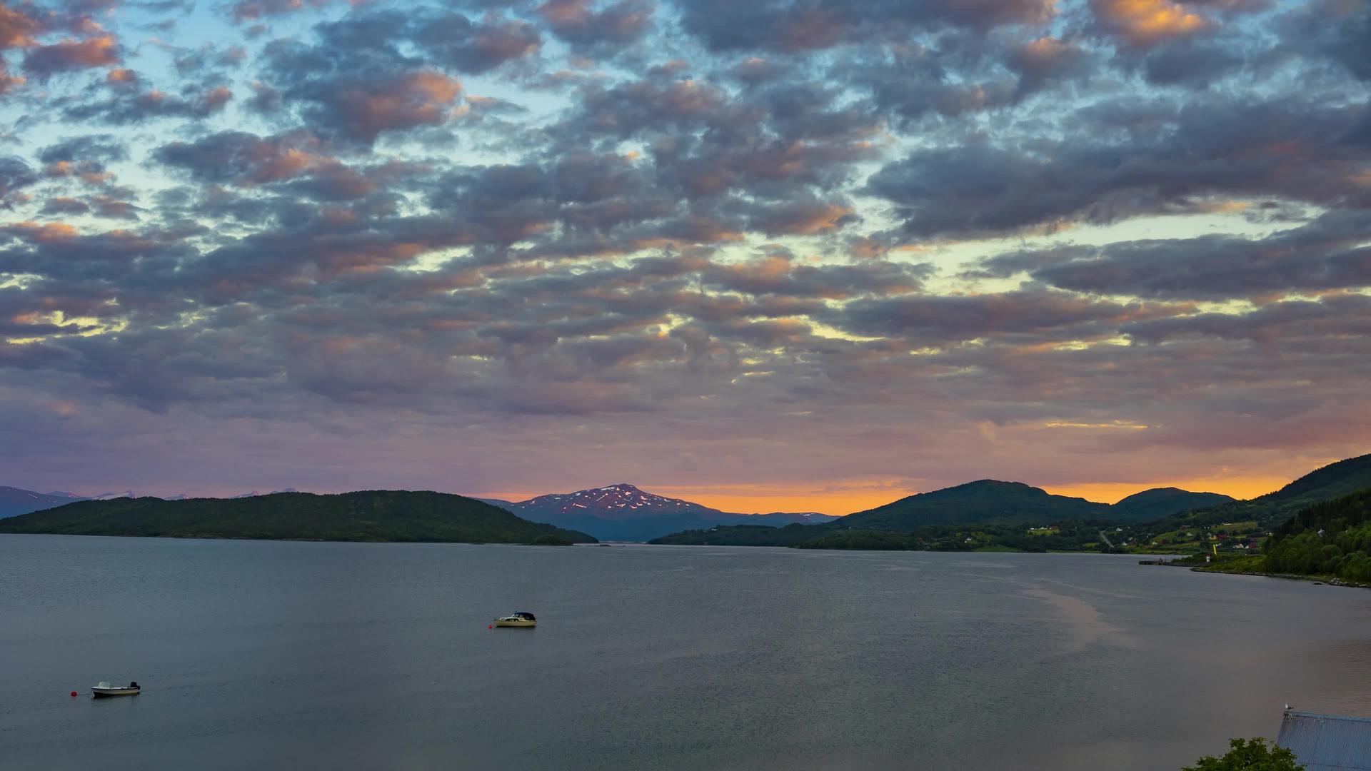 北湾湖的日落视频的预览图