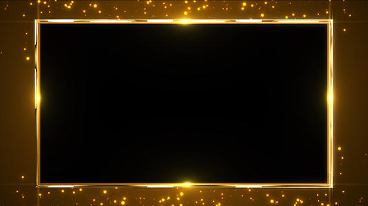 4K大气金黄色边框元素带透明度视频的预览图