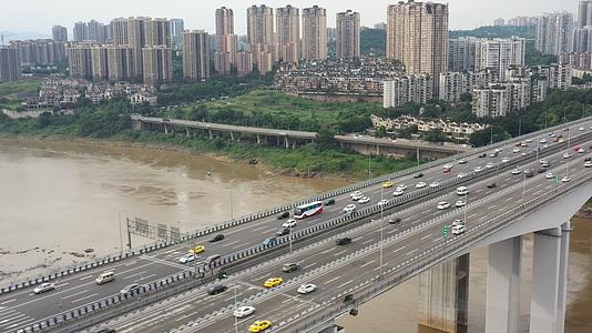 4K重庆桥都高家花园大桥立交航拍素材视频的预览图