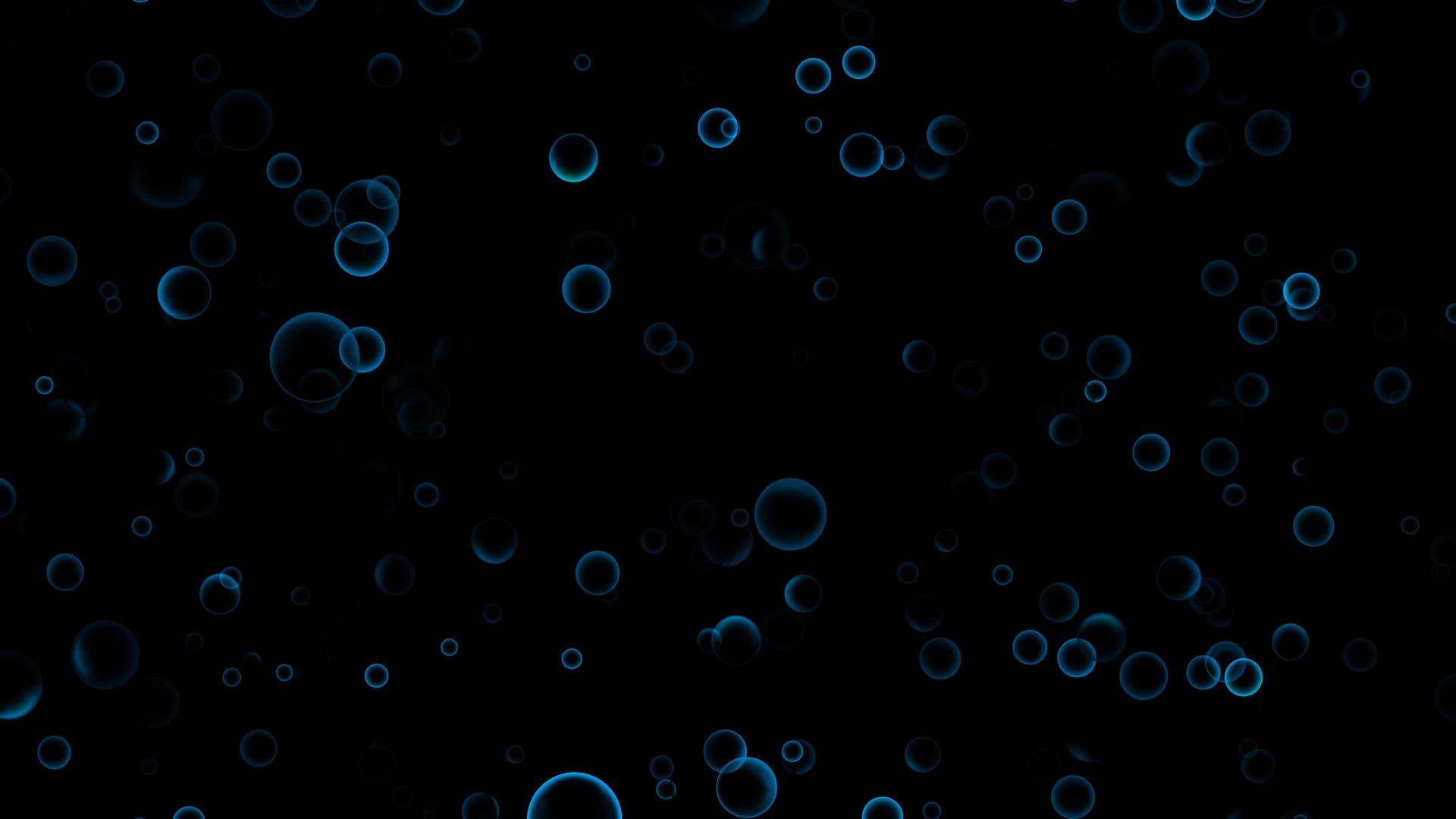 蓝色的水漂浮在顶部气泡缓慢漂浮视频的预览图