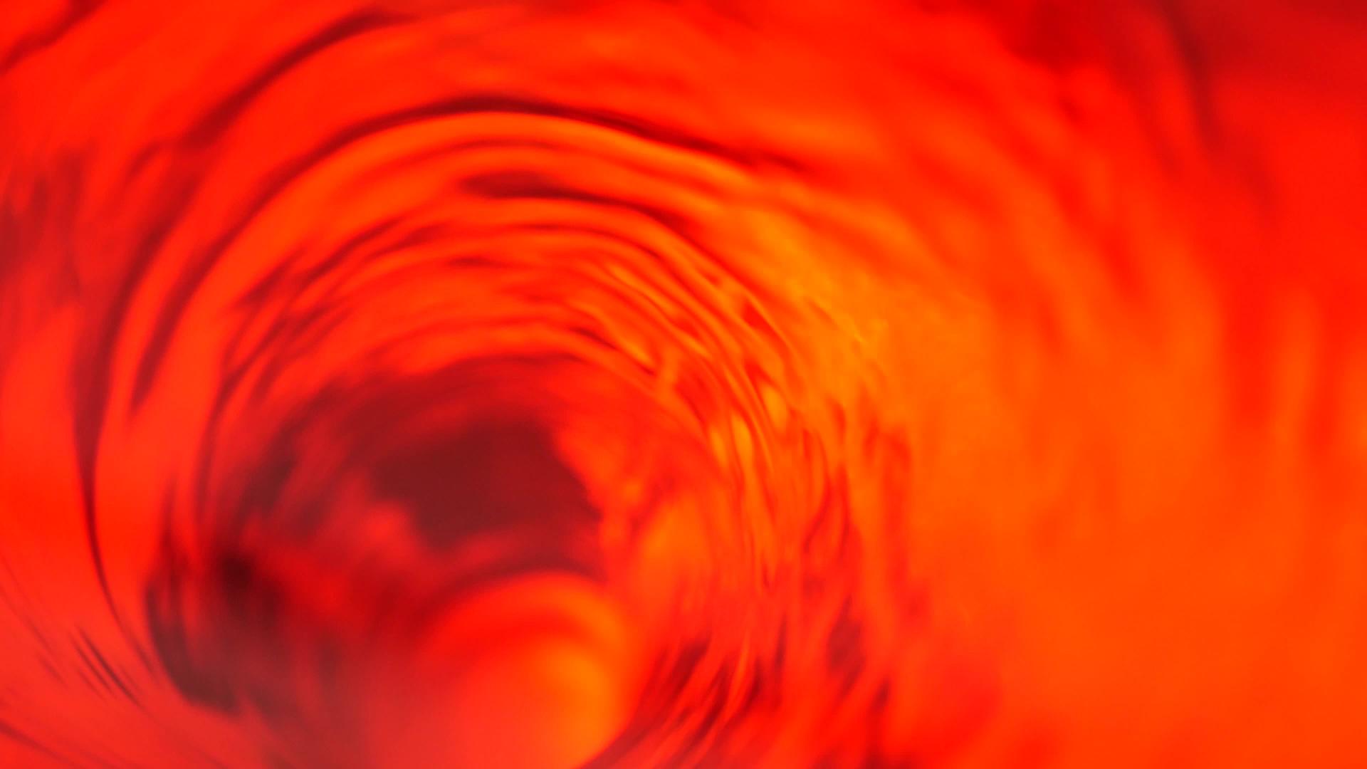 地狱地狱和无限象征红色液体催眠水漩涡旋转冥想红宝石视频的预览图