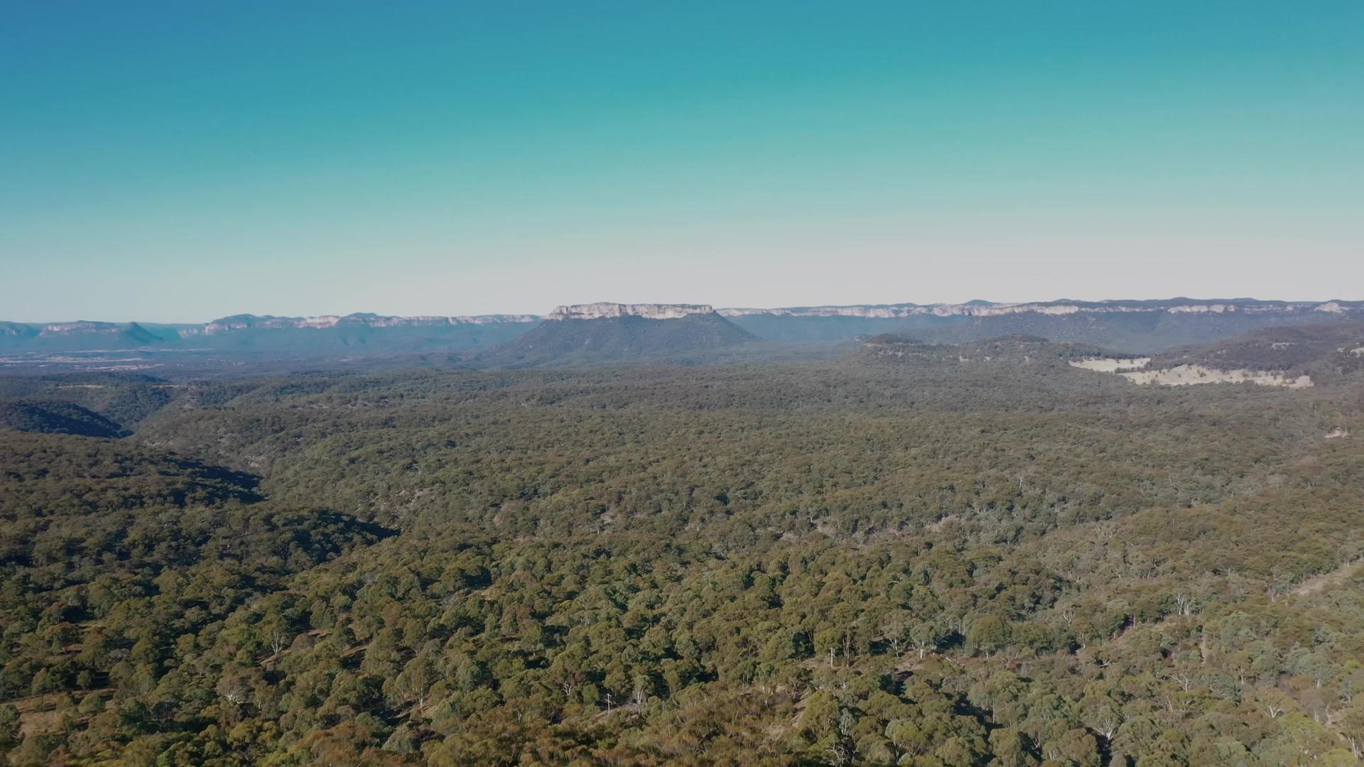 奥斯特利亚大灌林地谷的空中视频视频的预览图