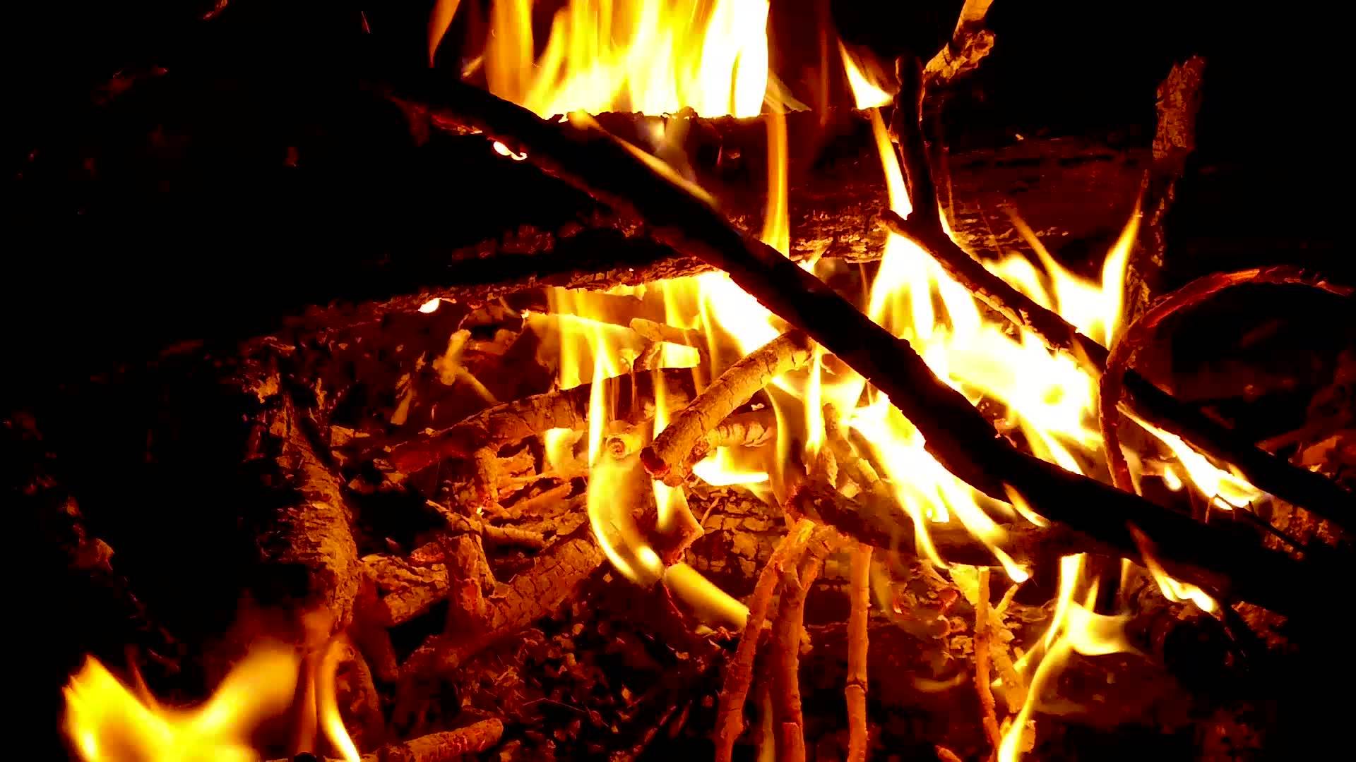 燃烧的火焰缓慢地燃烧着视频的预览图