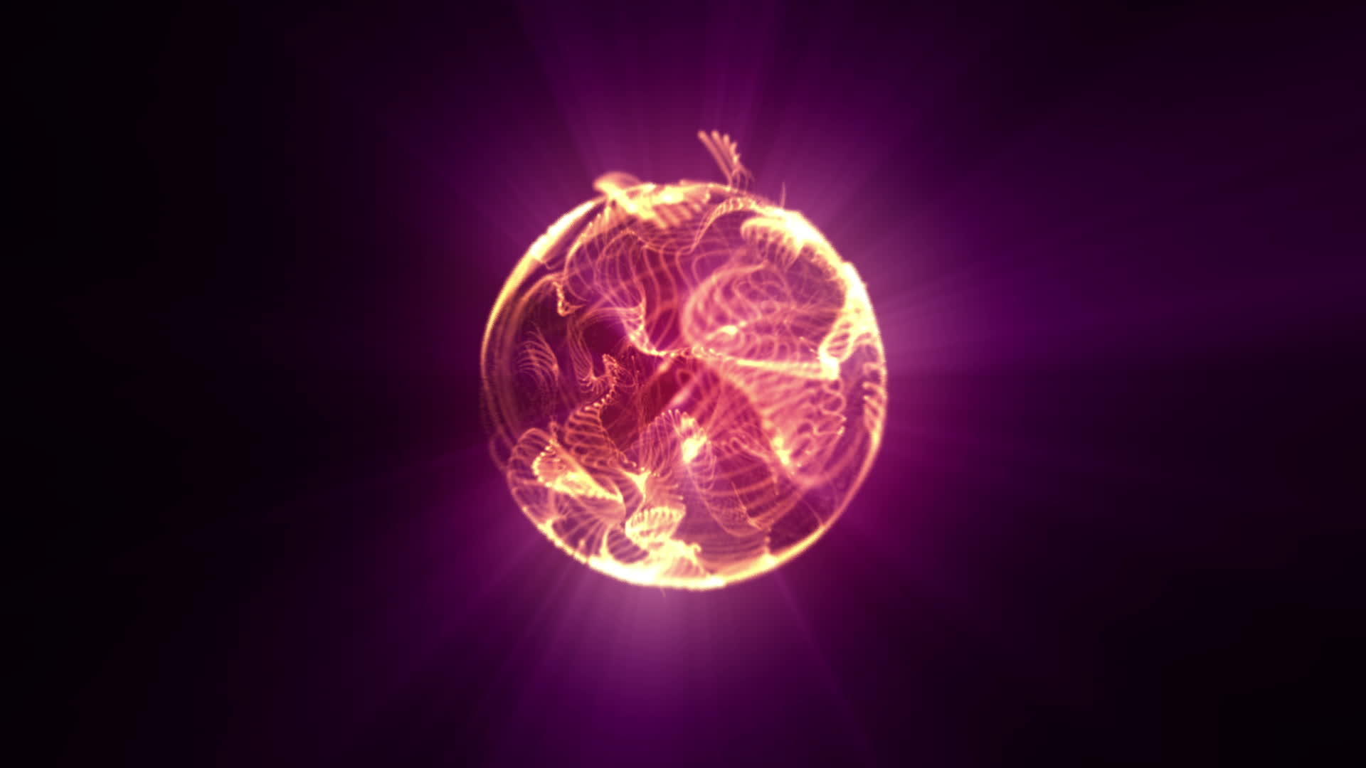 像太阳一样的火焰球轨道视频的预览图
