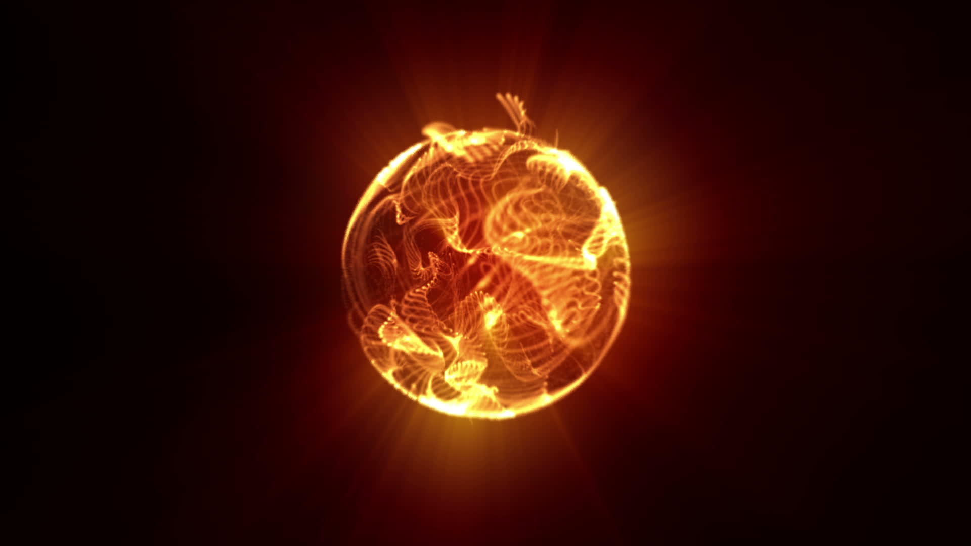 像太阳一样的火焰球轨道视频的预览图