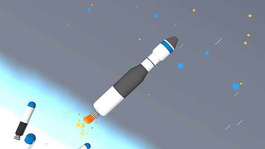 空间火箭级分离动画视频的预览图