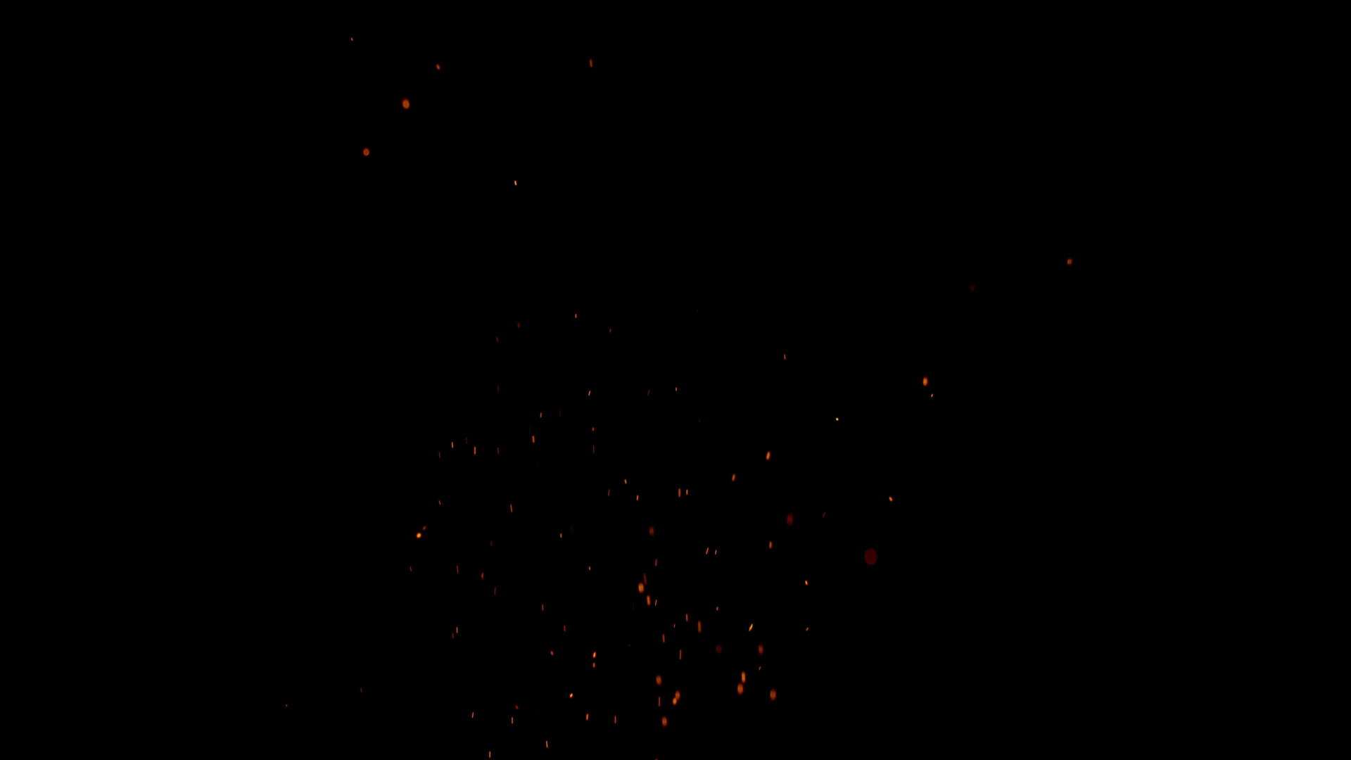 黑色背景4K燃烧的明橙火焰视频的预览图