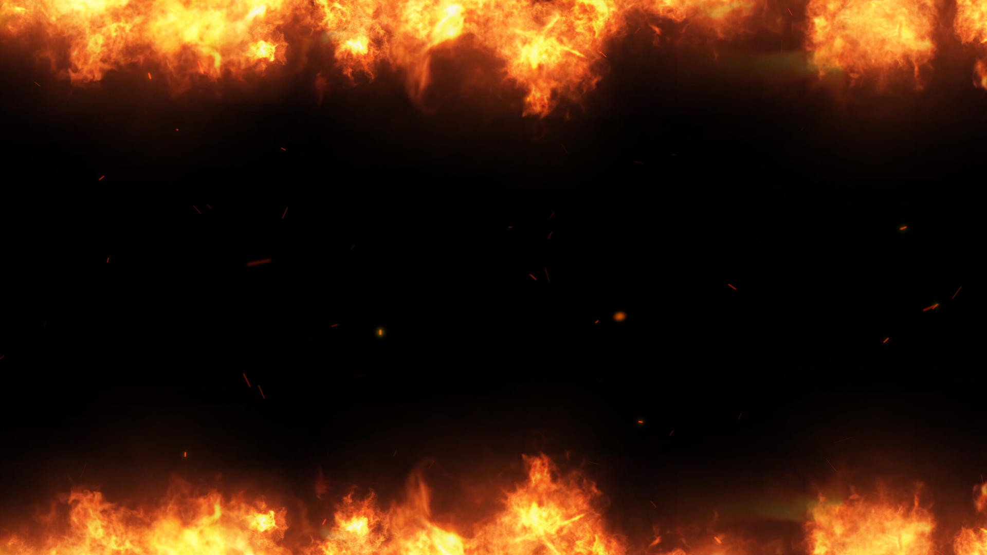 4K上下火焰燃烧AE合成视频的预览图