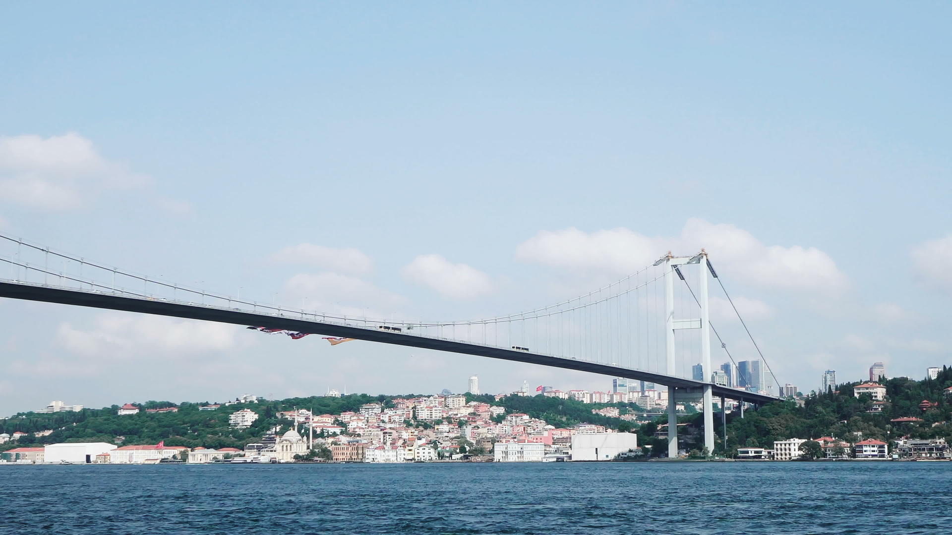 斯坦布尔波斯弗鲁斯桥的全光视图视频的预览图