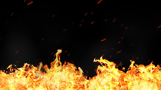 火焰燃烧黑色背景视频的预览图