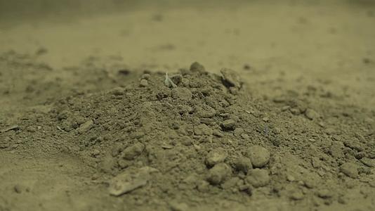 水泥水泥粉尘和残留物埋在地板上视频的预览图