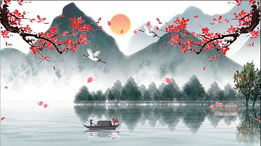 山水水墨中国风视频的预览图