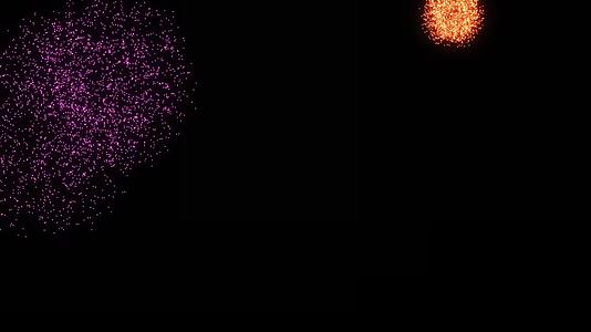 爆炸烟花背景视频动画庆祝新年前夕视频的预览图