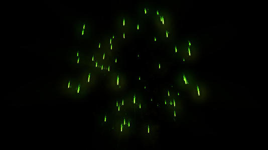绿烟花假日背景Alpha视频的预览图