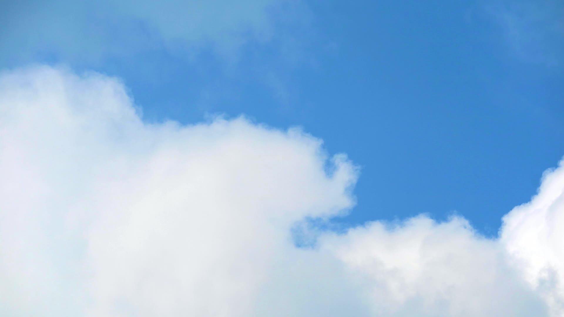 美丽的蓝天白云在夏天飘动视频的预览图