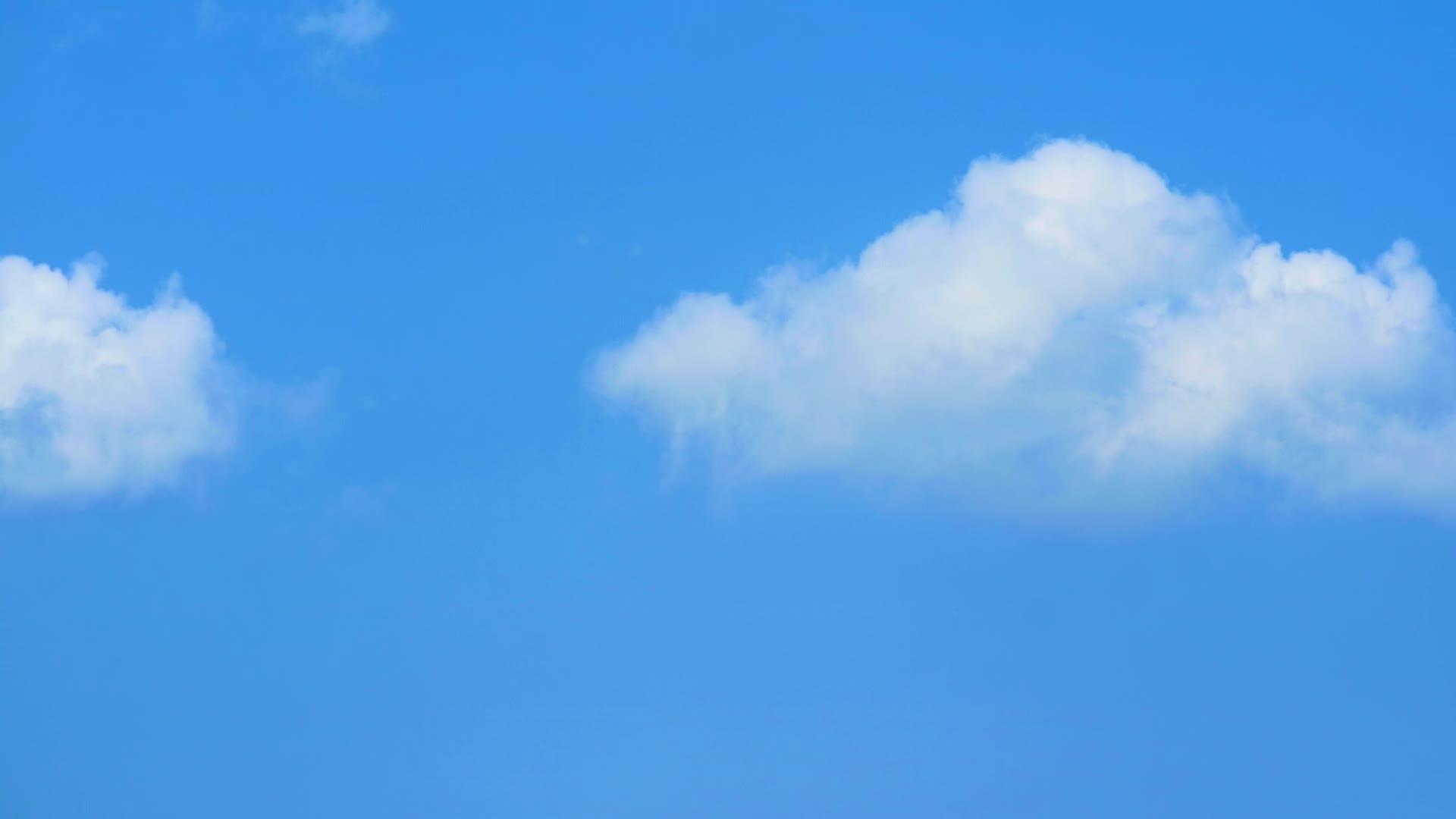 美丽的蓝天和白云在夏天飘动视频的预览图