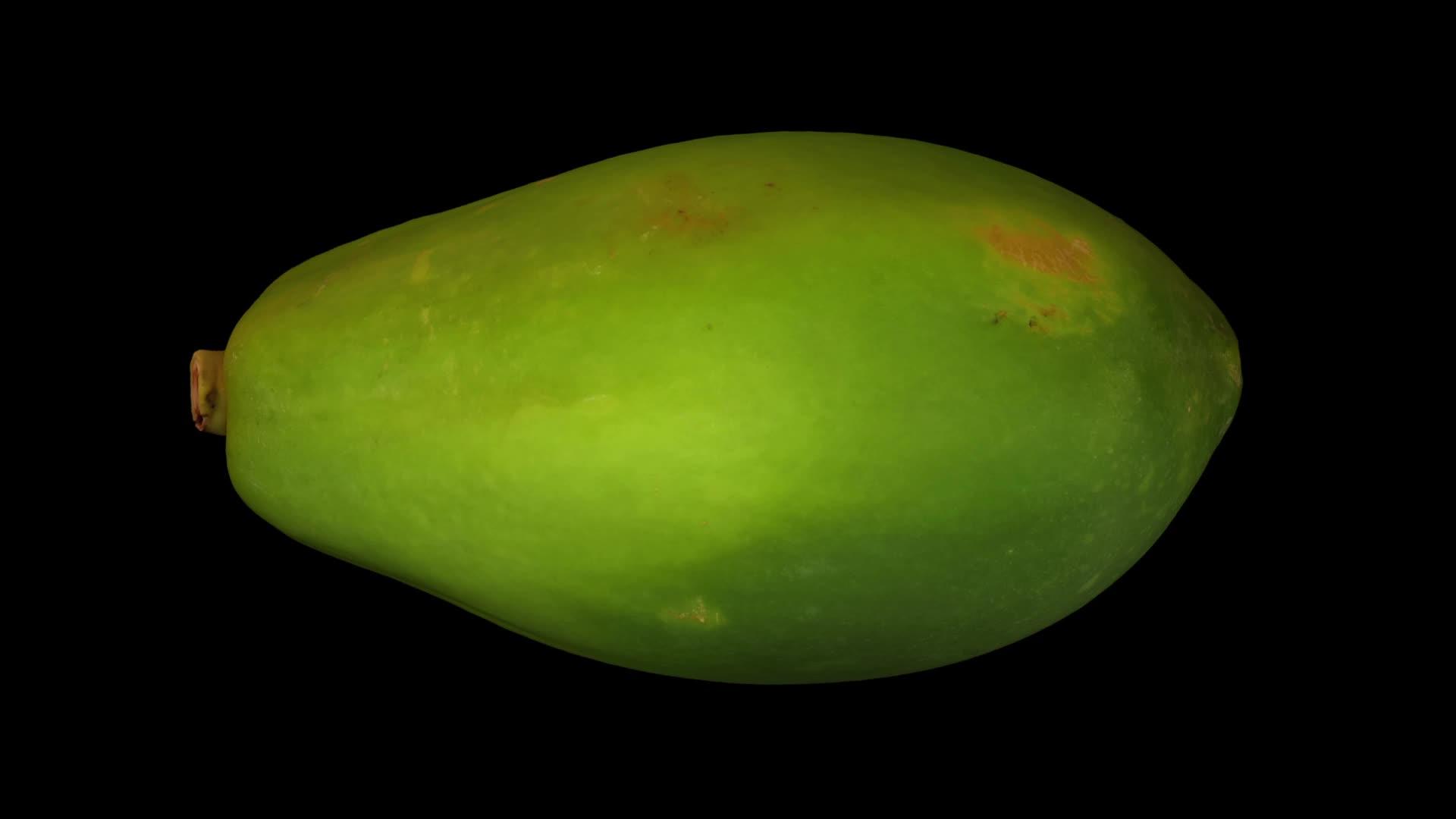 绿木瓜黑背景视频的预览图