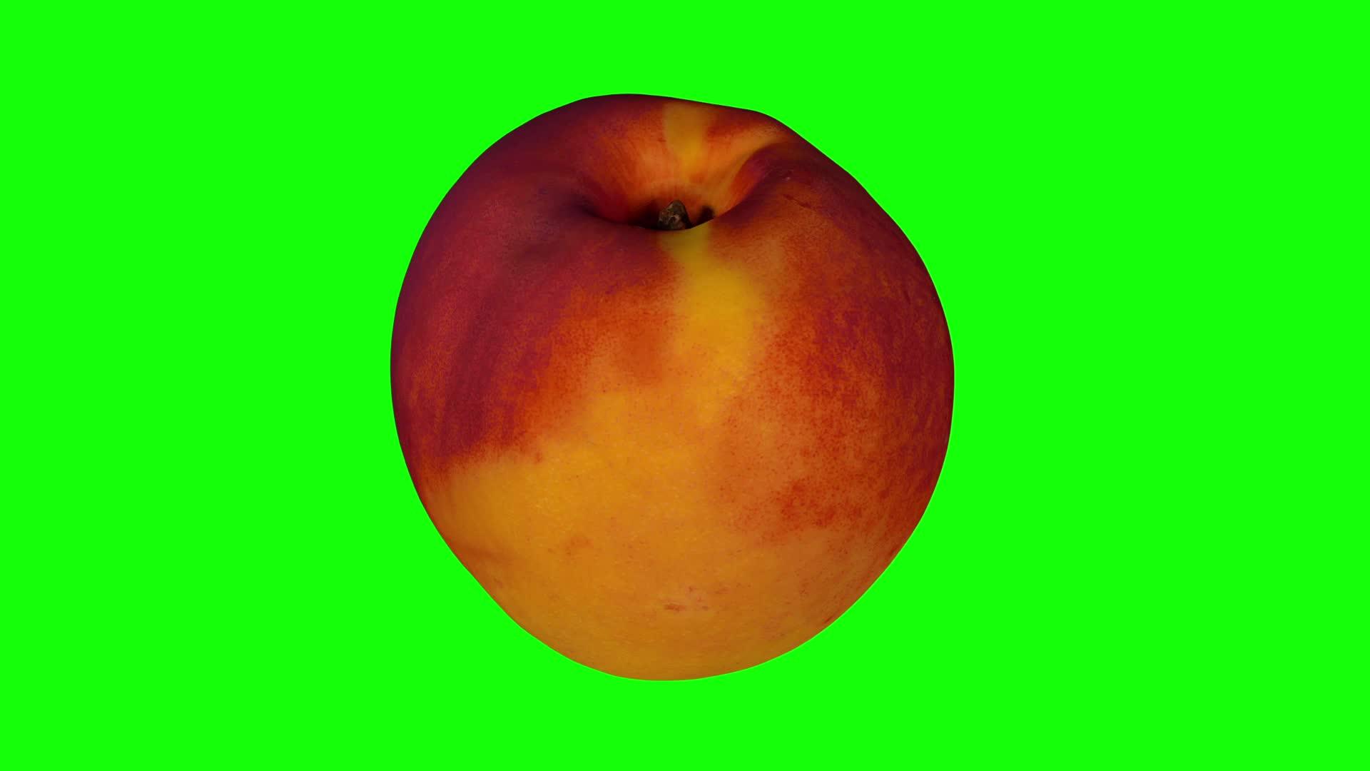 在绿色背景上旋转桃桃Netcatrine01视频的预览图