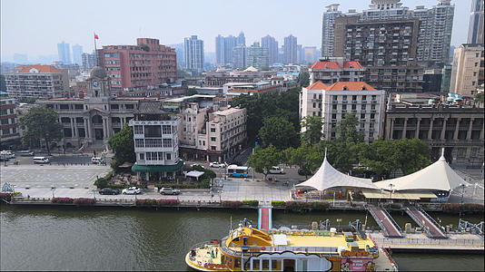 4k高清航拍广州珠江两岸城市建筑群视频的预览图