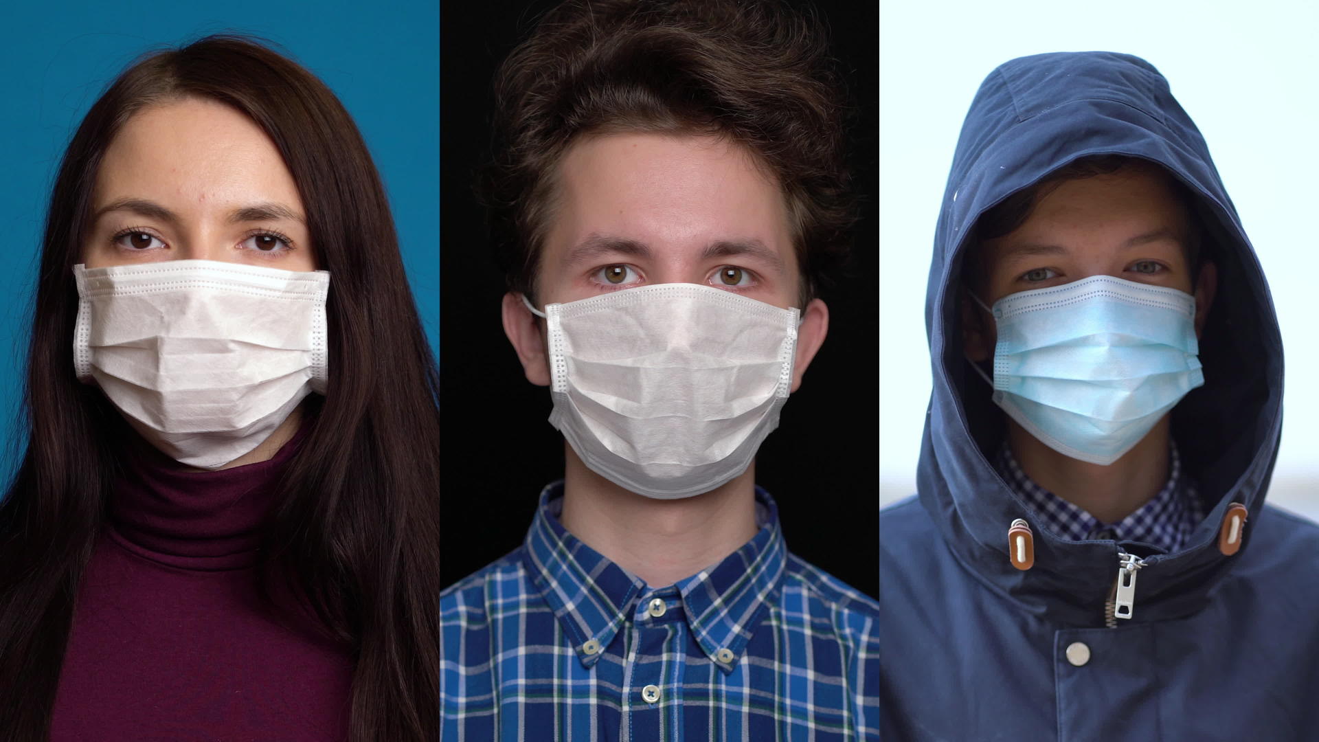 一群戴口罩的人在预防共人时戴口罩视频的预览图