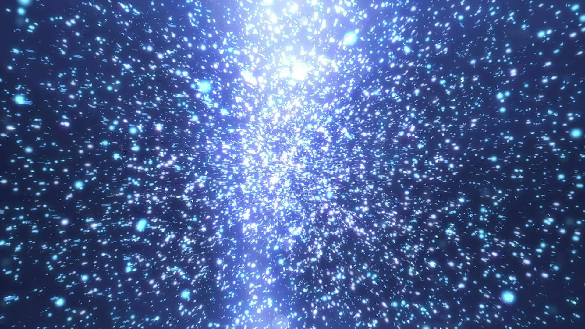光蓝颗粒在空间中爆炸视频的预览图