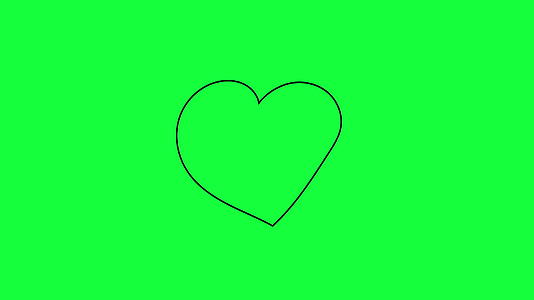 心脏符号和箭头引用绿色背景视频的预览图