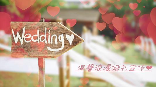 爱心粒子温馨婚礼相册展示模板视频的预览图