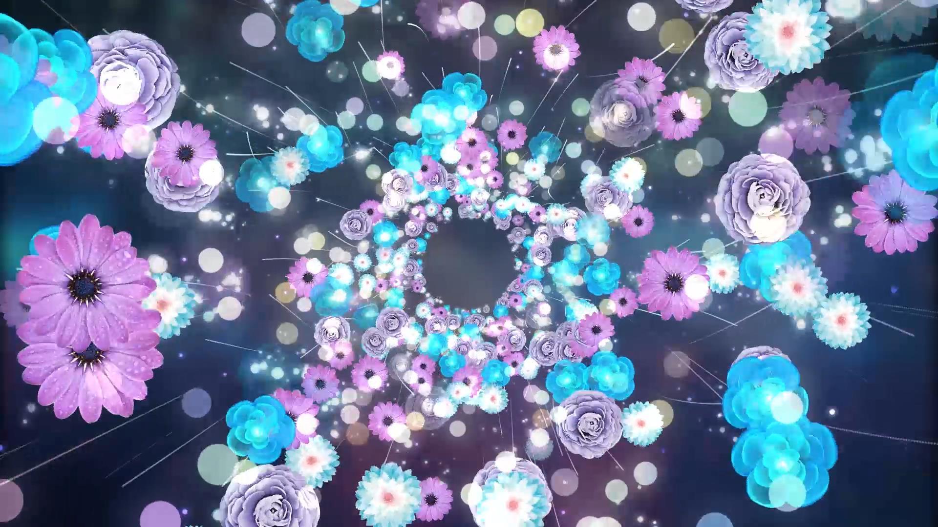 动态大气唯美花瓣粒子拖尾散发背景视频元素视频的预览图