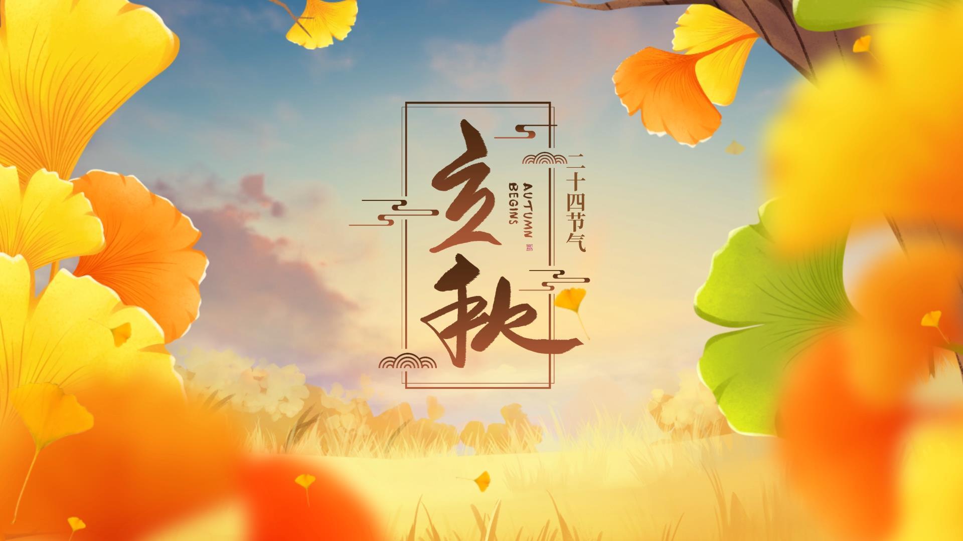 二十节气立秋片头视频的预览图