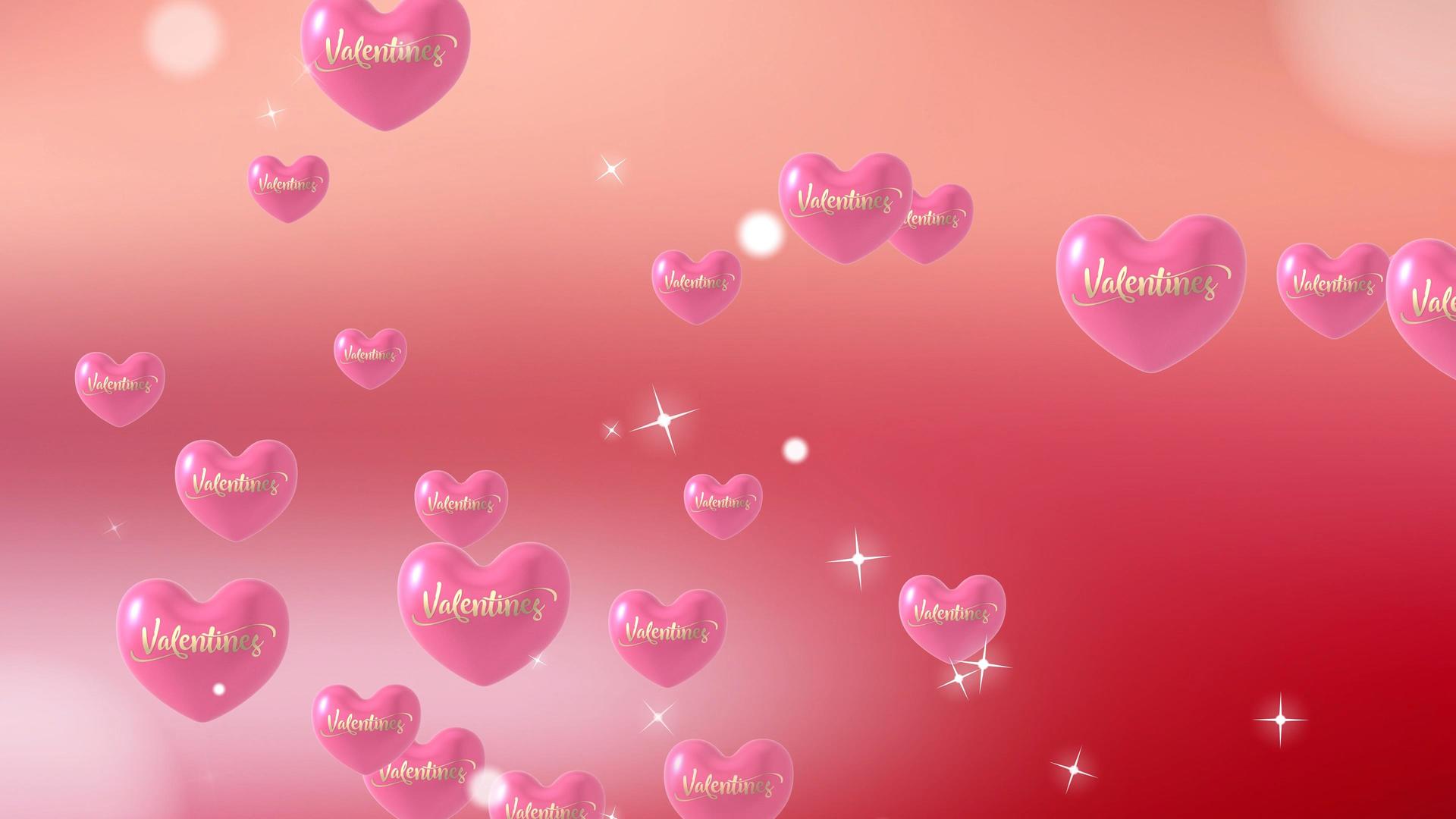浪漫七夕情人节LED高清爱心背景视频视频的预览图