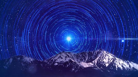 4K星轨星空星辰高山背景视频视频的预览图