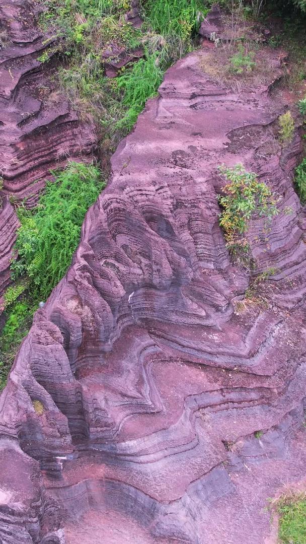 湖南旅游4A级景区湘西红石林国家地质公园红岩材料视频的预览图