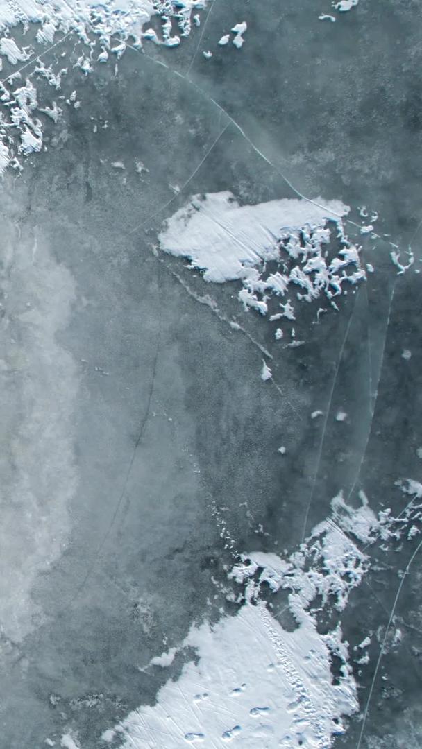 冷冻水面松花江航空镜意境视频的预览图