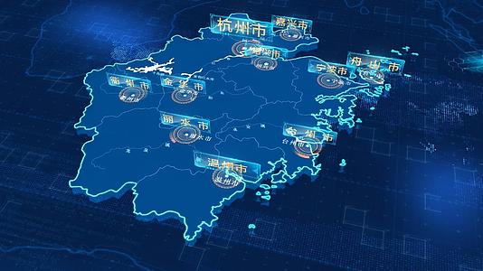 浙江省地图位置锁定区位视频的预览图
