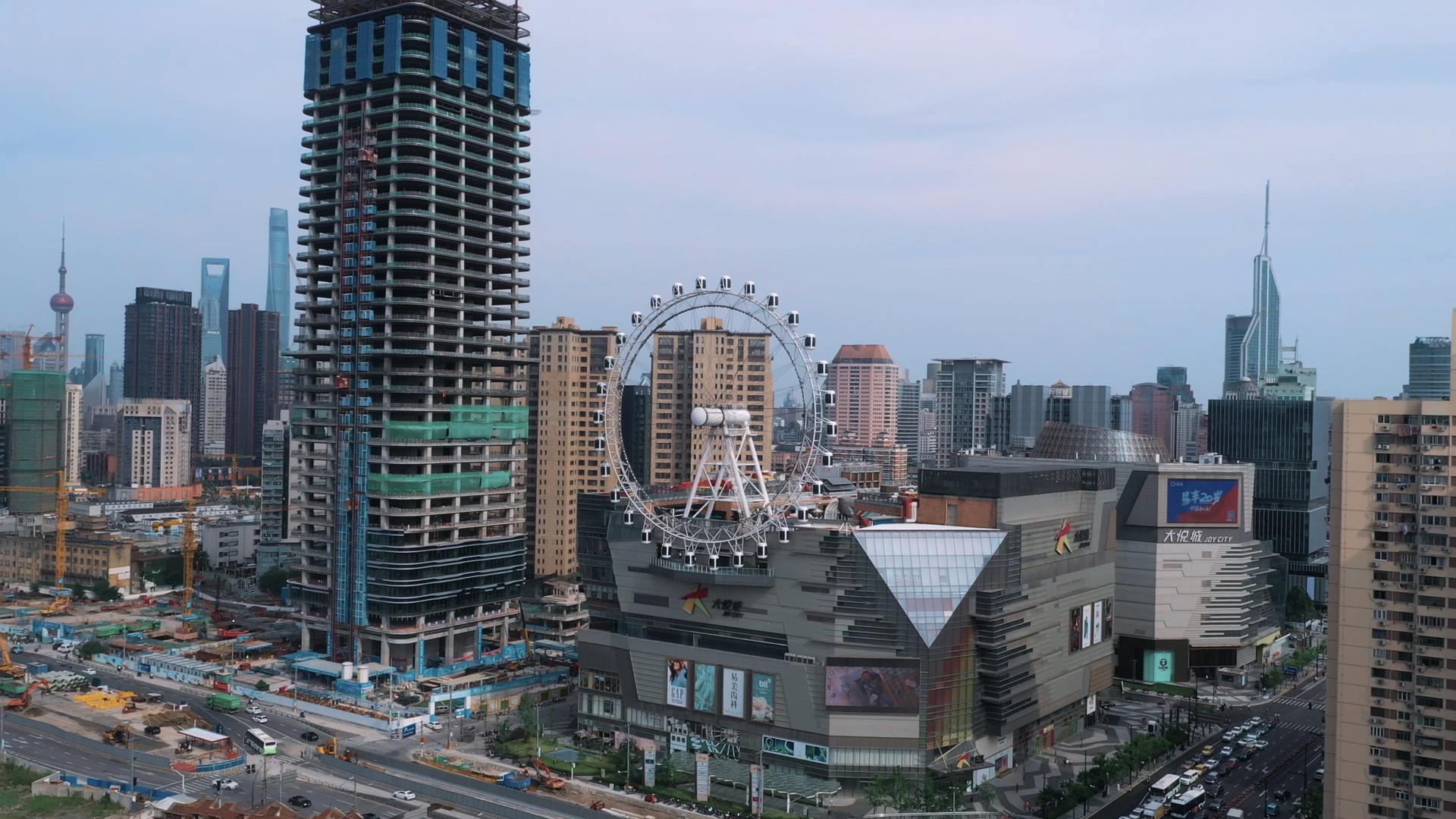 上海静安大悦城摩天轮视频的预览图