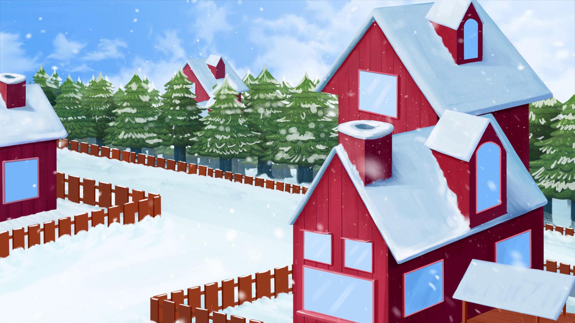 4K唯美冬季雪景背景视频素材视频的预览图