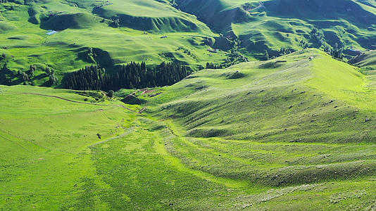 4K航拍新疆自然美景自然地貌草原视频的预览图