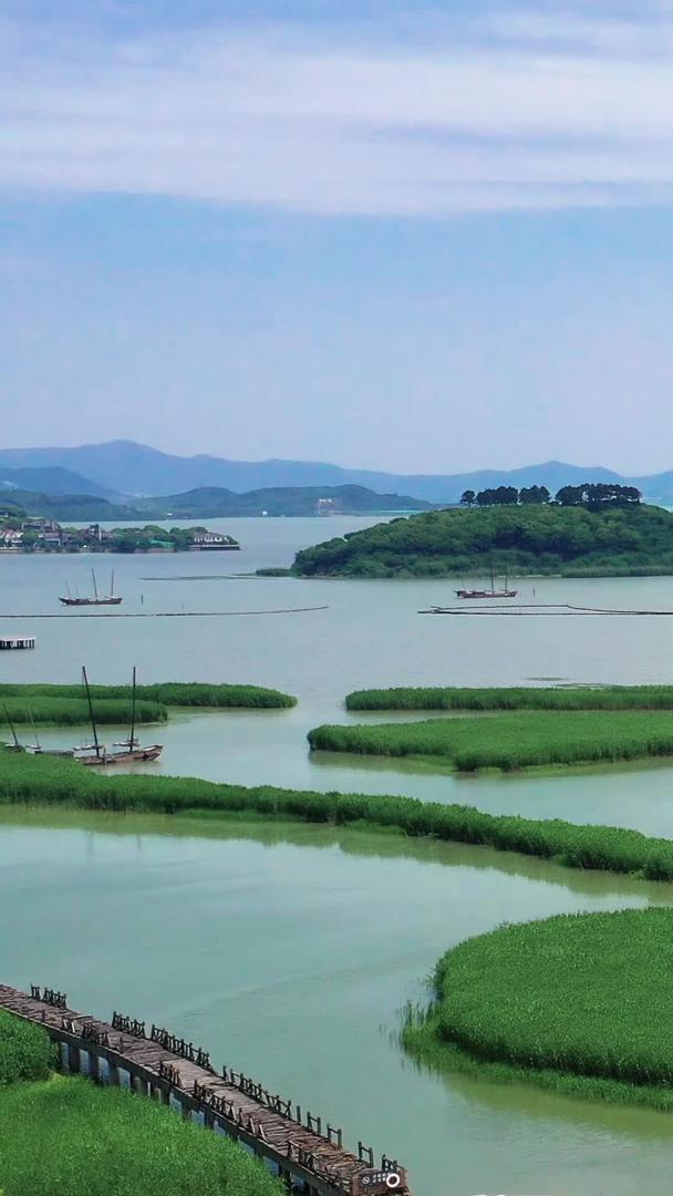 苏州太湖渔船航拍视频的预览图
