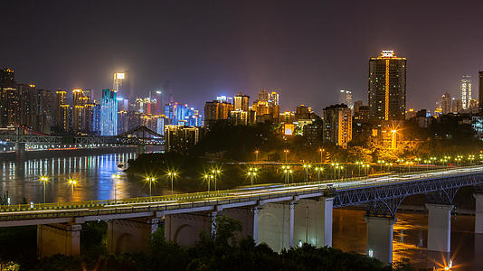 8K嘉陵江大桥过江大桥江北区滨江路视频的预览图