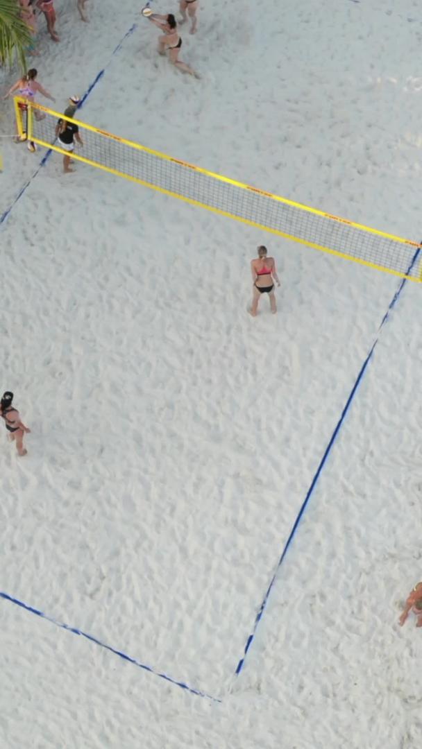 沙滩排球在泰国帕岸岛上视频的预览图