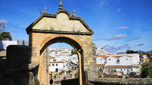 西班牙龙达小城费利佩五世拱门视频的预览图
