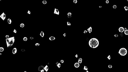透明通道钻石穿梭素材视频的预览图