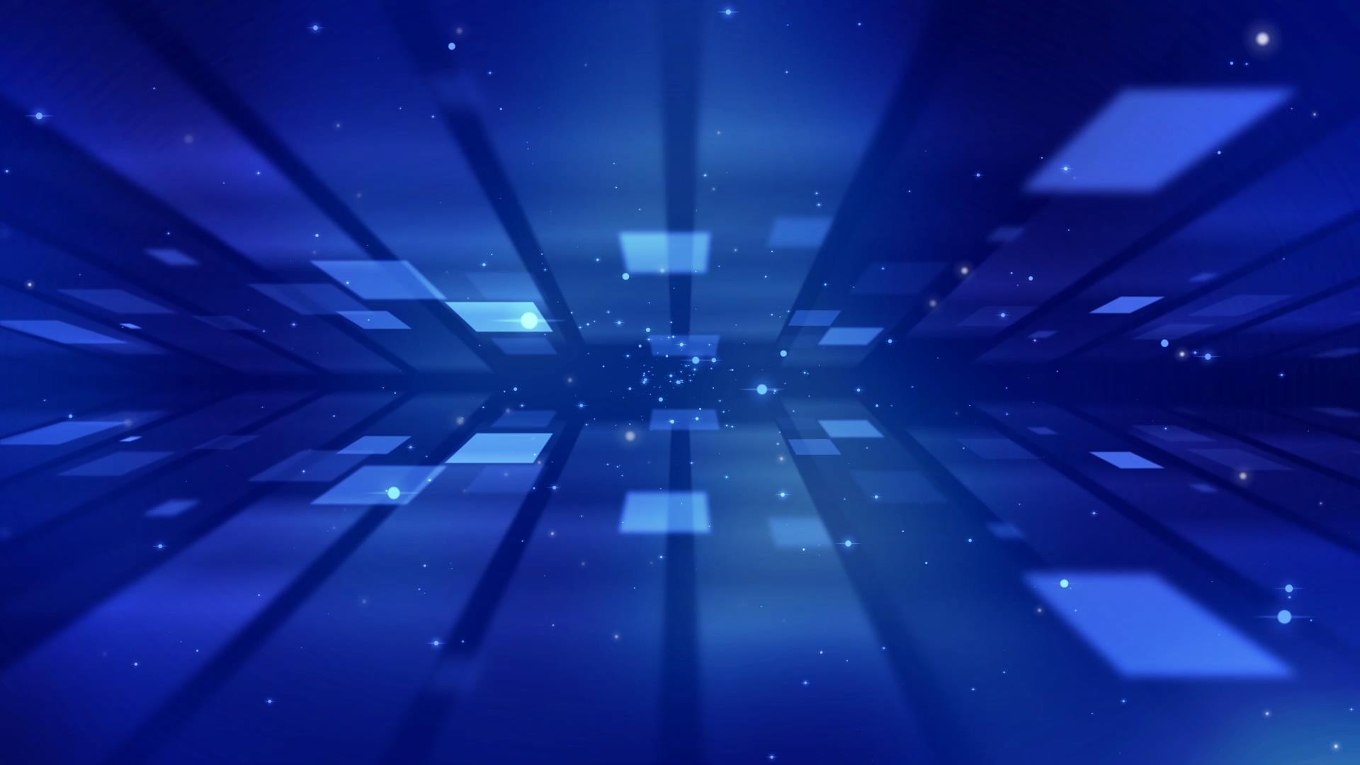 蓝色科技空间粒子推进背景视频的预览图
